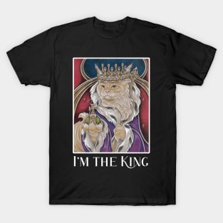 King Cat - I'm The King - White Outlined Version T-Shirt